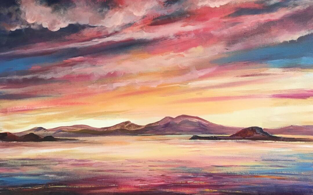 Sunrise over Treshnish Islands